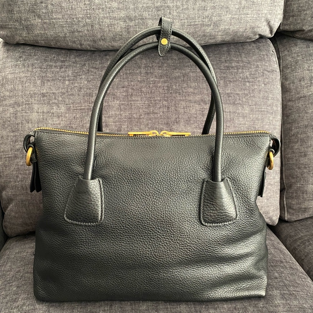 PRADA
Black Vitello Daino Leather Bauletto Top Handle Bag - Picture 6 of 17